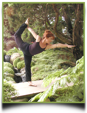 Tricia Miller Yoga Pose Standing Bow